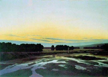 ブルック川の流れ Painting - 規模 TGT ロマンチックな風景 カスパール・ダヴィッド・フリードリッヒ川